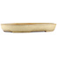 Ovale beige bonsai pot van Yamafusa - 460 x 325 x 55 mm