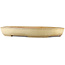 Oval beige  bonsai pot by Yamafusa - 460 x 325 x 55 mm