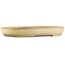 Oval beige  bonsai pot by Yamafusa - 460 x 325 x 55 mm