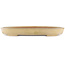 Oval beige  bonsai pot by Reiho - 380 x 250 x 40 mm