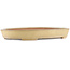 Oval beige  bonsai pot by Reiho - 380 x 250 x 40 mm