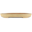 Oval beige  bonsai pot by Reiho - 380 x 250 x 40 mm