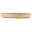 Oval beige  bonsai pot by Reiho - 380 x 250 x 40 mm