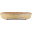 Oval beige  bonsai pot by Reiho - 380 x 250 x 40 mm