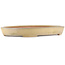 Oval beige  bonsai pot by Reiho - 380 x 250 x 40 mm