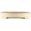 Oval beige  bonsai pot by Yamafusa - 470 x 350 x 60 mm