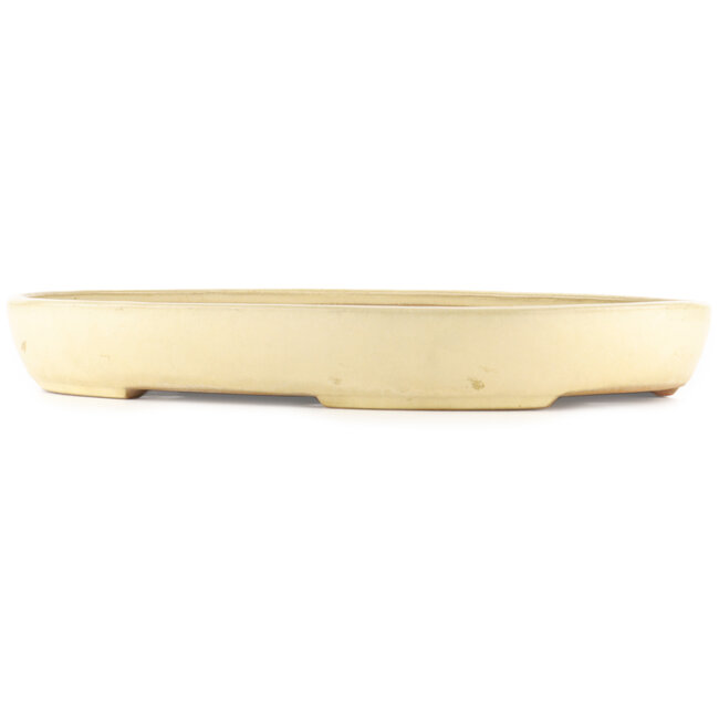 Ovale beige bonsai pot van Yamafusa - 460 x 320 x 55 mm