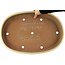 Oval beige  bonsai pot by Yamafusa - 460 x 320 x 55 mm