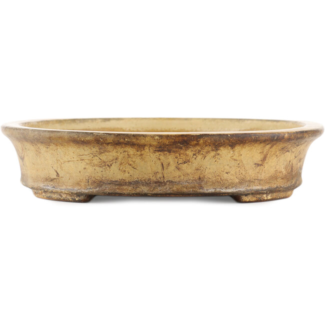 Vaso bonsai ovale beige di Reiho - 385 x 290 x 60 mm