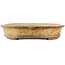 Oval beige  bonsai pot by Reiho - 385 x 290 x 60 mm