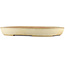 Oval beige  bonsai pot by Yamafusa - 460 x 330 x 55 mm