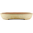 Pot à bonsaï ovale beige de Yamafusa - 460 x 330 x 55 mm