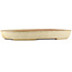 Oval beige  bonsai pot by Yamafusa - 460 x 330 x 55 mm