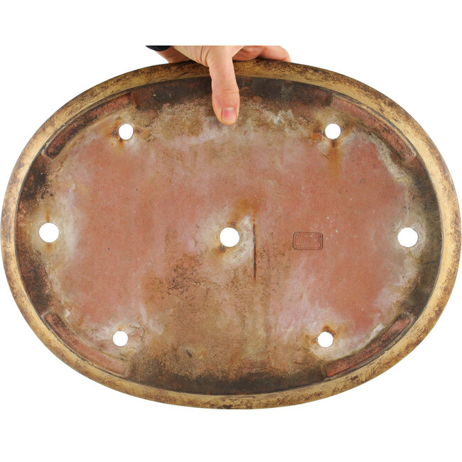 Maceta ovalada beige para bonsái de Reiho - 385 x 290 x 60 mm
