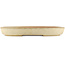 Oval beige  bonsai pot by Yamafusa - 460 x 330 x 55 mm