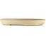 Oval beige  bonsai pot by Yamafusa - 460 x 330 x 55 mm