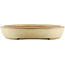 Oval beige  bonsai pot by Yamafusa - 460 x 330 x 55 mm