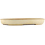 Oval beige  bonsai pot by Yamafusa - 460 x 330 x 55 mm