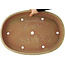 Pot à bonsaï ovale beige de Yamafusa - 460 x 330 x 55 mm