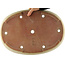 Pot à bonsaï ovale beige de Yamafusa - 460 x 330 x 55 mm