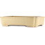 Maceta rectangular beige para bonsái de Reiho - 410 x 310 x 90 mm