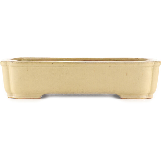 Vaso bonsai rettangolare beige di Reiho - 410 x 310 x 90 mm