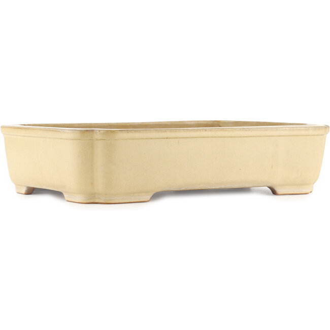 Rectangular beige  bonsai pot by Reiho - 410 x 310 x 90 mm