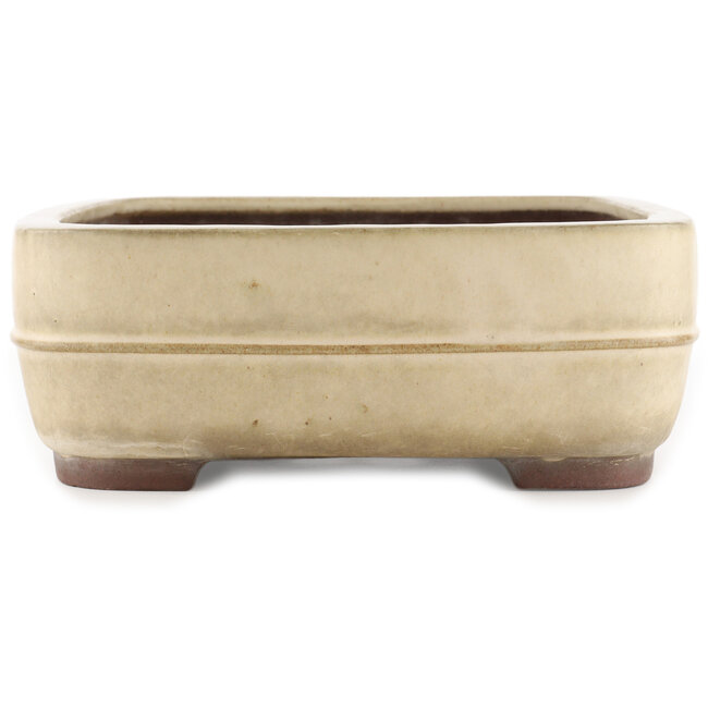 Rechthoekige witte bonsai pot van Yamaaki - 380 x 310 x 110 mm
