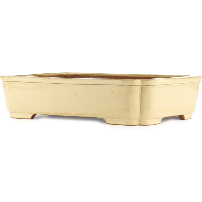 Vaso bonsai rettangolare beige di Reiho - 470 x 350 x 110 mm