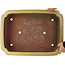 Maceta rectangular beige para bonsái de Reiho - 470 x 350 x 110 mm