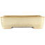 Maceta rectangular beige para bonsái de Yamafusa - 365 x 285 x 90 mm