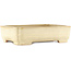 Maceta rectangular beige para bonsái de Yamafusa - 365 x 285 x 90 mm