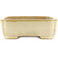 Maceta rectangular beige para bonsái de Yamafusa - 365 x 285 x 90 mm