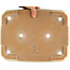 Maceta rectangular beige para bonsái de Yamafusa - 365 x 285 x 90 mm