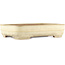 Rectangular off-white bonsai pot by Yamafusa - 410 x 310 x 90 mm