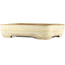 Rectangular off-white bonsai pot by Yamafusa - 410 x 310 x 90 mm