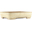 Rectangular off-white bonsai pot by Yamafusa - 410 x 310 x 90 mm