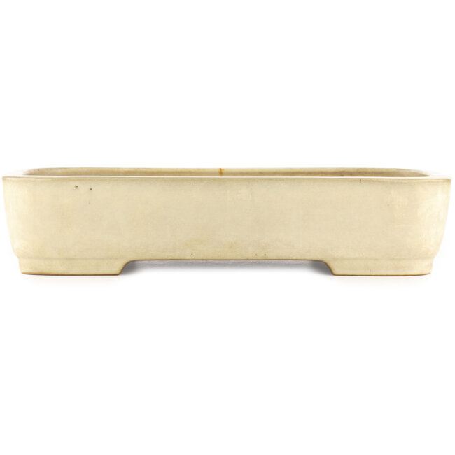 Rechthoekige beige bonsai pot van Yamafusa - 470 x 345 x 100 mm