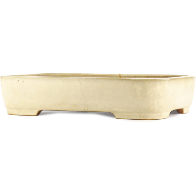 Vaso bonsai rettangolare beige di Yamafusa - 470 x 345 x 100 mm