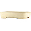Maceta rectangular beige para bonsái de Yamafusa - 470 x 345 x 100 mm