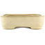 Pot à bonsaï rectangulaire beige de Yamafusa - 470 x 345 x 100 mm