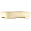 Maceta rectangular beige para bonsái de Yamafusa - 470 x 345 x 100 mm