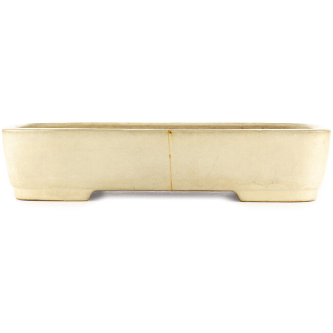 Vaso bonsai rettangolare beige di Yamafusa - 470 x 345 x 100 mm