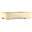 Maceta rectangular beige para bonsái de Yamafusa - 470 x 345 x 100 mm