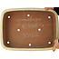 Maceta rectangular beige para bonsái de Yamafusa - 470 x 345 x 100 mm