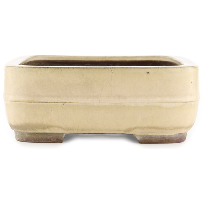 Vaso bonsai rettangolare beige di Yamaaki - 405 x 310 x 115 mm
