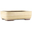 Maceta rectangular beige para bonsái de Yamaaki - 405 x 310 x 115 mm