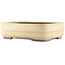 Pot à bonsaï rectangulaire beige de Yamaaki - 405 x 310 x 115 mm