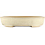 Maceta ovalada para bonsái de color blanco roto de Yamafusa - 405 x 310 x 80 mm