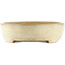 Maceta ovalada para bonsái de color blanco roto de Yamafusa - 405 x 310 x 80 mm